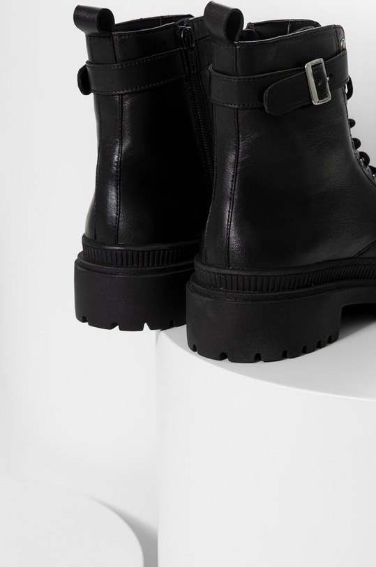 Answear Lab botki skórzane czarny SV.21112.DB