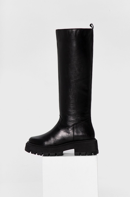 Answear Lab kozaki skórzane 220147.long czarny WA22