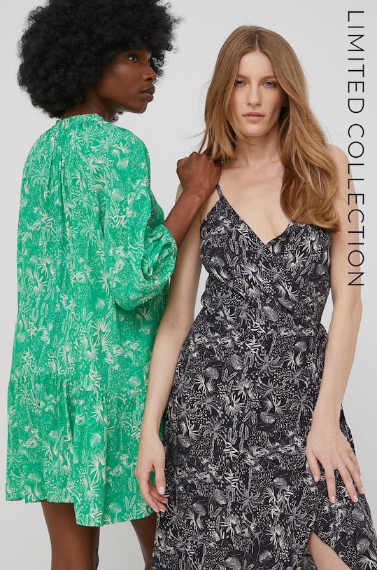 Answear Lab rochie x limited festival collection BE BRAVE midi negru no.9A.5377pvsd.AA