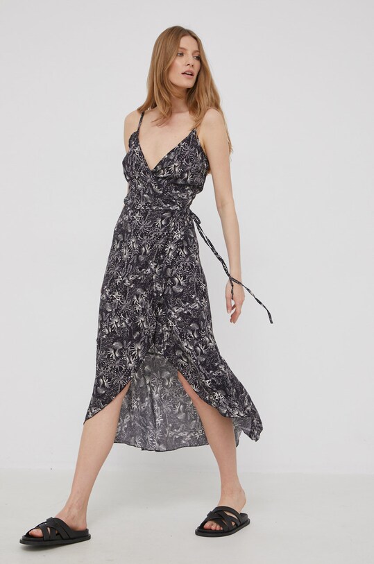 Answear Lab rochie x limited festival collection BE BRAVE negru no.9A.5377pvsd.AA