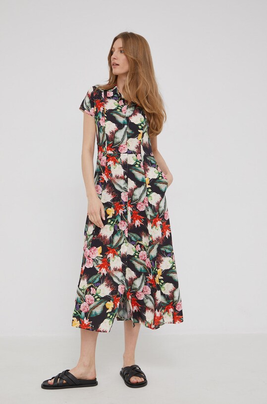 Šaty Answear.LAB x limitovaná festivalová kolekcia BE BRAVE no.12B.39059B.AA čierna WA22