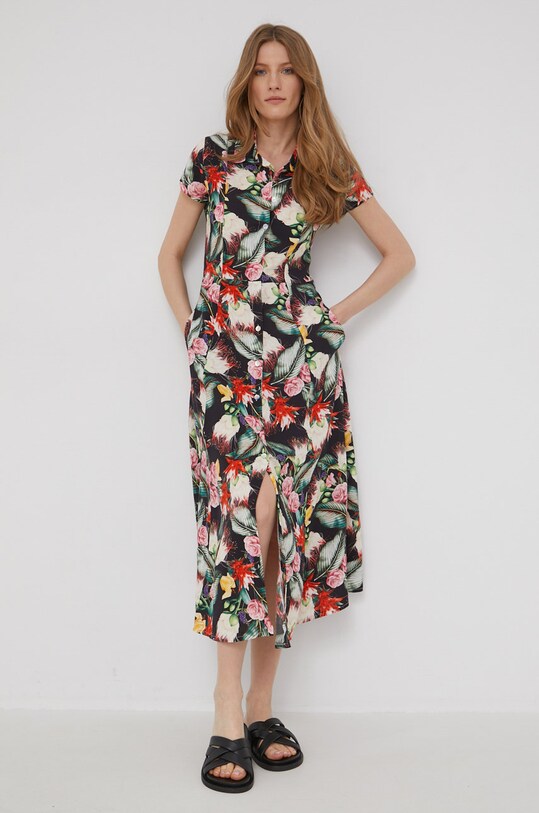 Šaty Answear.LAB x limitovaná festivalová kolekcia BE BRAVE čierna no.12B.39059B.AA