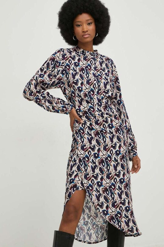 Answear Lab rochie maxi bej WA22.SUD609