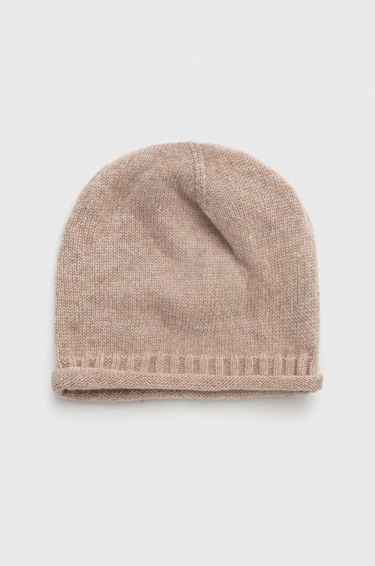 Answear Lab czapka i szalik wełniany wełna beżowy WA23.CAD00K.db