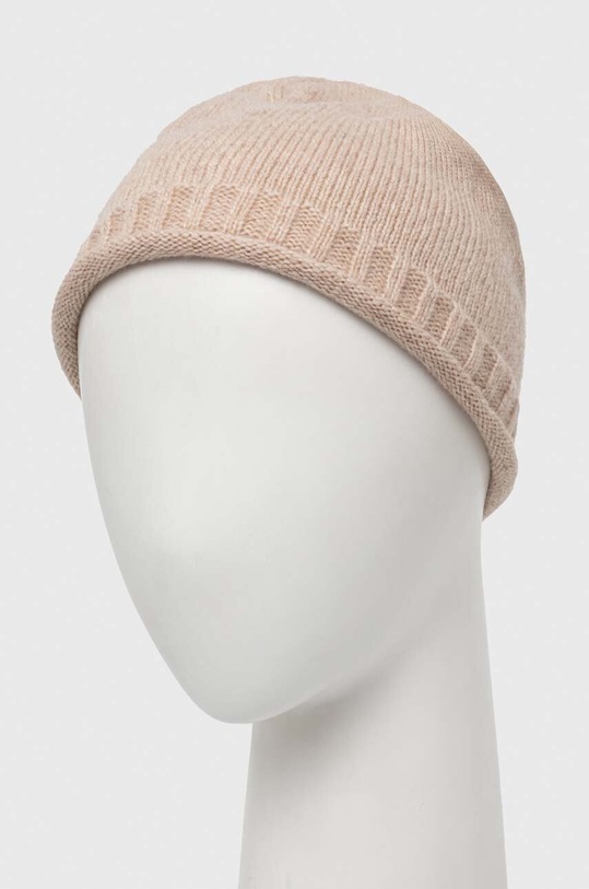 Akcesoria Answear Lab czapka i szalik wełniany WA23.CAD00K.db beżowy