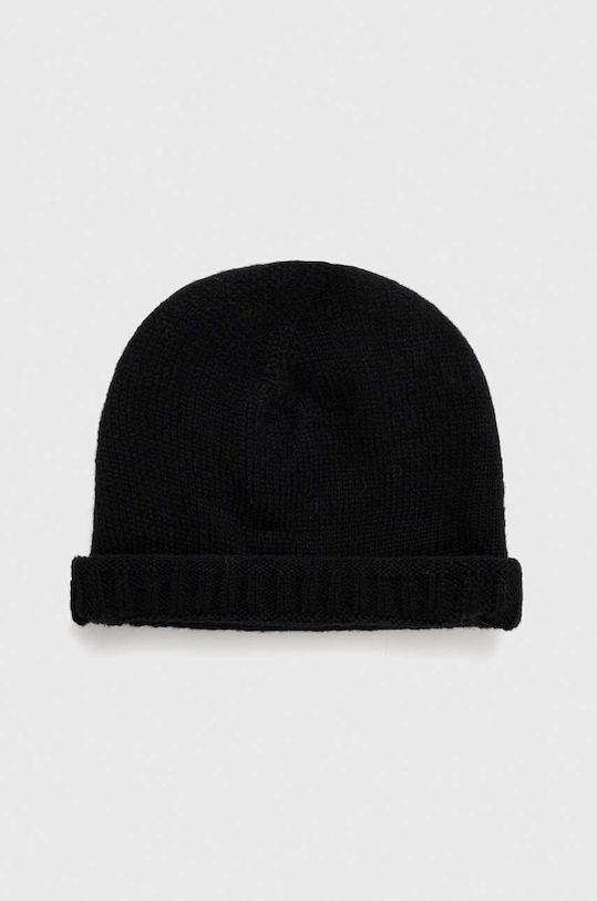 Answear.LAB czapka i szalik wełniany z domieszką wełny czarny WA23.CAD00L.db
