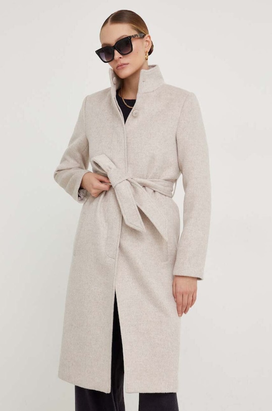 Vlnený kabát Answear.LAB WA23.KPD005 béžová