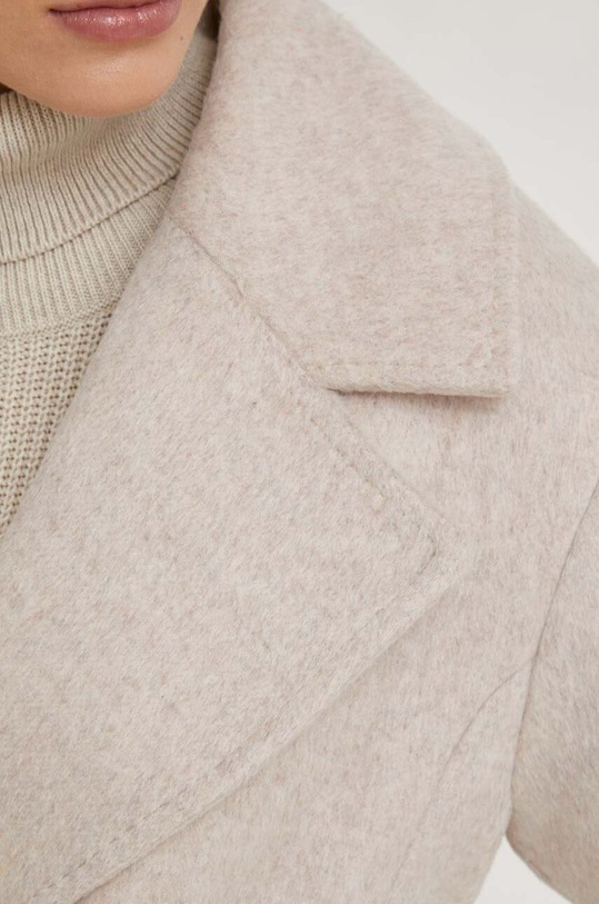 Answear Lab płaszcz wełniany WA23.KPD010 beżowy