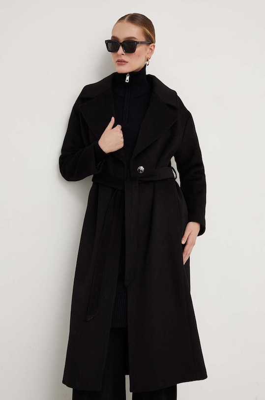 Вълнено палто Answear Lab WA23.KPD012 черен WA23