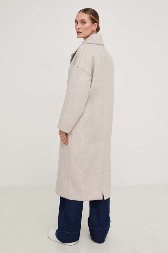 Answear Lab palton de lana bej WA22.KPD015