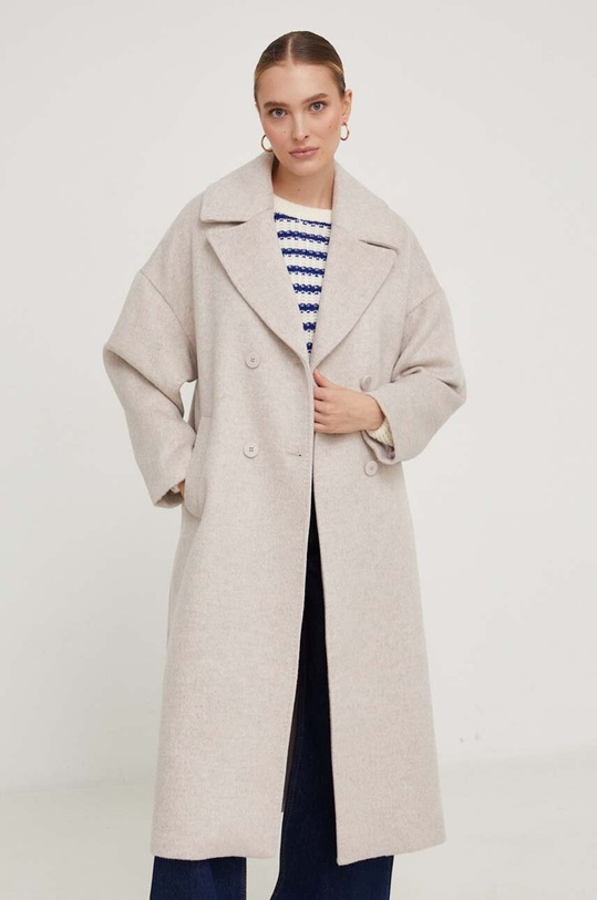 Answear Lab palton de lana WA22.KPD015 bej