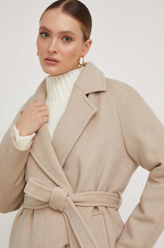 Vuneni kaput Answear.LAB bež WA23.KPD020