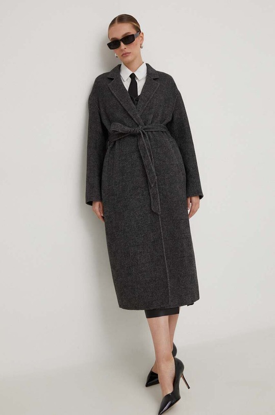 Vuneni kaput Answear.LAB WA23.KPD022 siva WA23