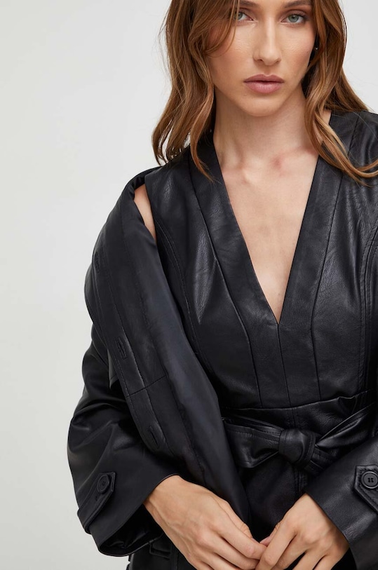 Answear Lab płaszcz skórzany X kolekcja limitowana NO SHAME WA23.KPD100
