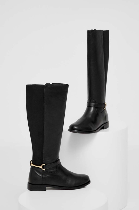 Answear.LAB bőr csizma nem szigetelt fekete AL3735.AT