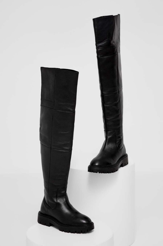 Кожени ботуши Answear Lab x limited collection NO SHAME гладка кожа черен AL227.133.5044.AT