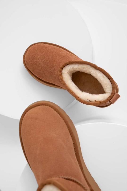 Încălțăminte Answear Lab cizme de zapada din piele intoarsa TX006.1WK maro