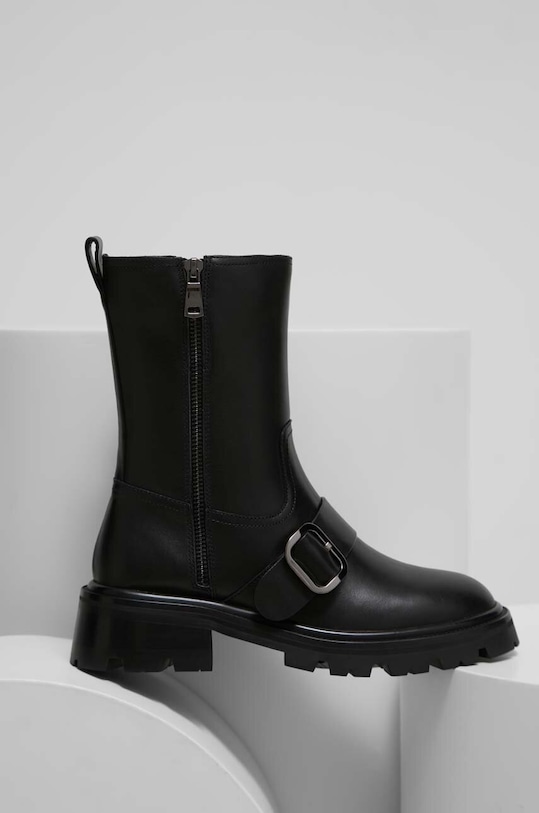 Answear.LAB bőr csizma platform fekete 8207.851.1.AT