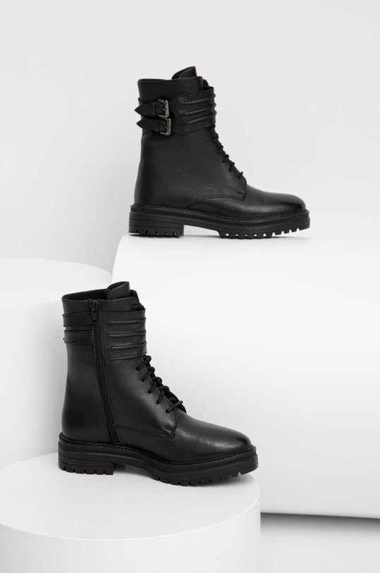 Answear Lab workery skórzane nieocieplane czarny 64590.DB