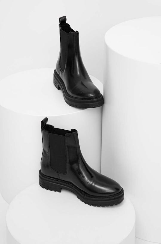 Answear Lab sztyblety skórzane 63761.DB czarny WA23