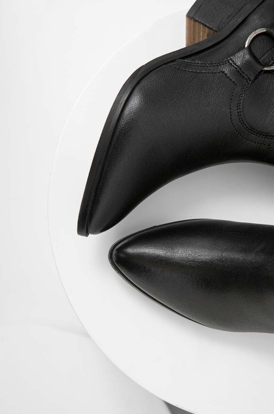 Obuv Kožené kovbojské topánky Answear.LAB SV.20900.AT čierna