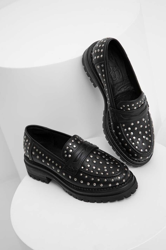 Kožené mokasíny Answear.LAB SV.21888.AT černá WA23