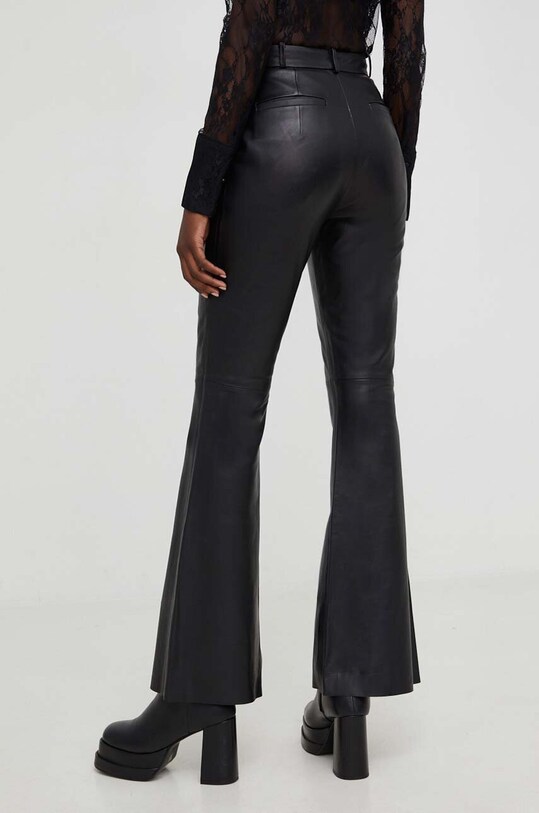 Odzież Answear Lab spodnie skórzane flare X kolekcja limitowana NO SHAME WA23.SPD102 czarny