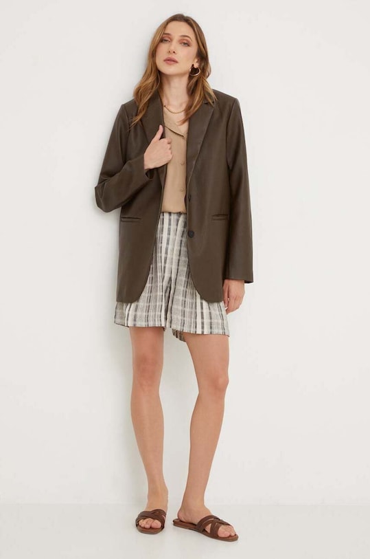 Шорты с примесью льна Answear.LAB WA23.SZD700 бежевый WA23