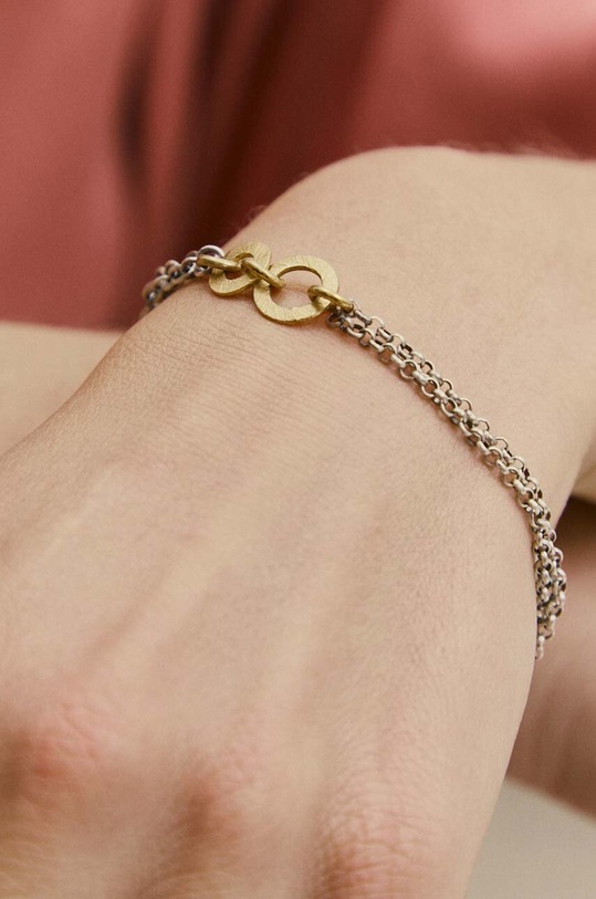 Answear Lab bransoletka ze srebra pokrytego złotem WA24.AKD003