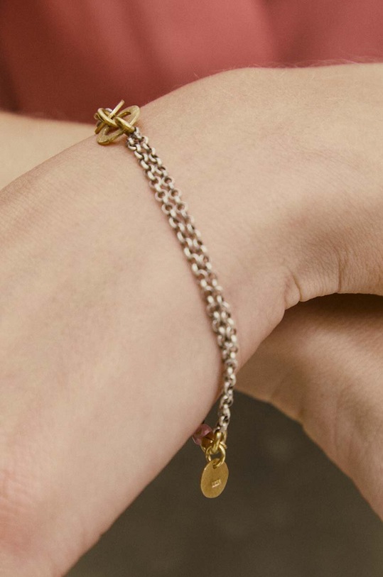 Answear Lab bransoletka ze srebra pokrytego złotem WA24.AKD003