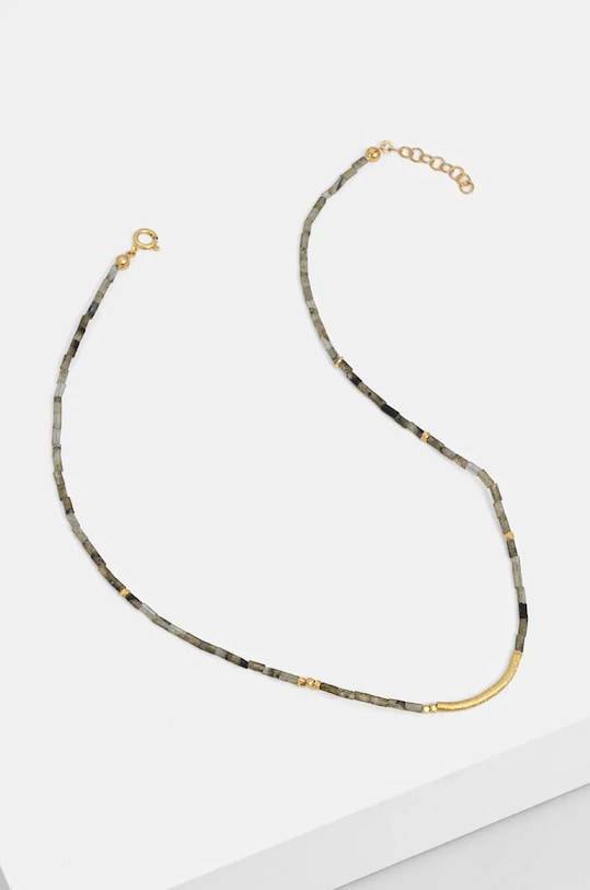 Answear Lab naszyjnik ręcznie wykonany, pozłacany z awenturynem srebro złoty WA24.AKD00E