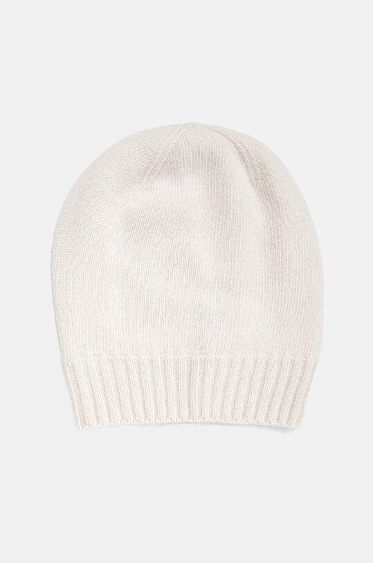 Answear.LAB czapka merino z domieszką kaszmiru melanż beżowy WA24.CAD001