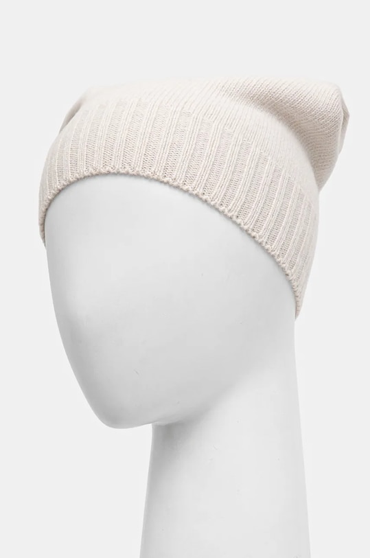 Answear.LAB czapka merino z domieszką kaszmiru WA24.CAD001 beżowy WA24