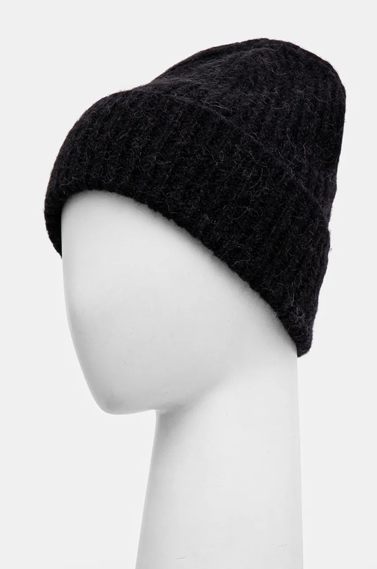 Answear.LAB czapka z wełny merino WA24.CAD002 czarny WA24