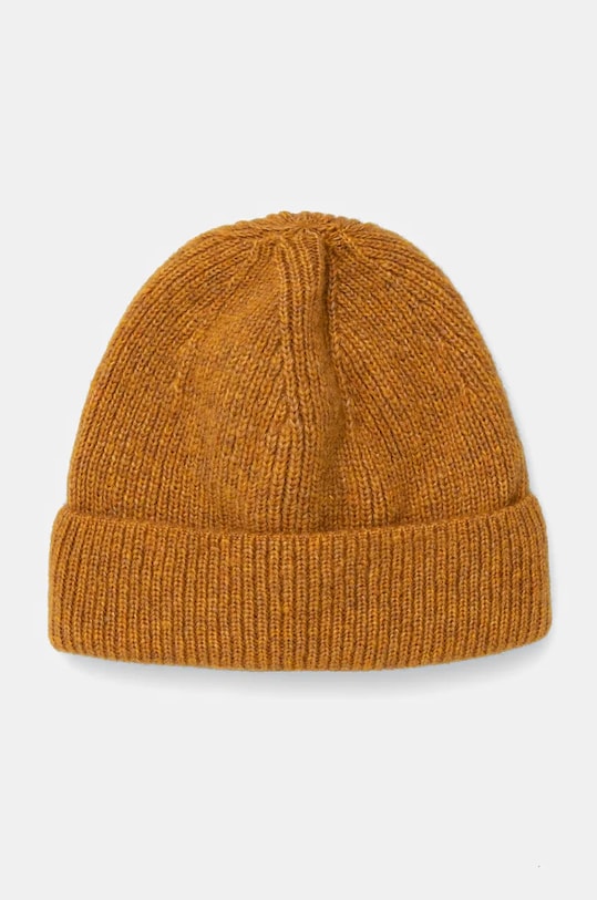 Vunena kapa Answear.LAB bez uzorka zlatna WA24.CAD006