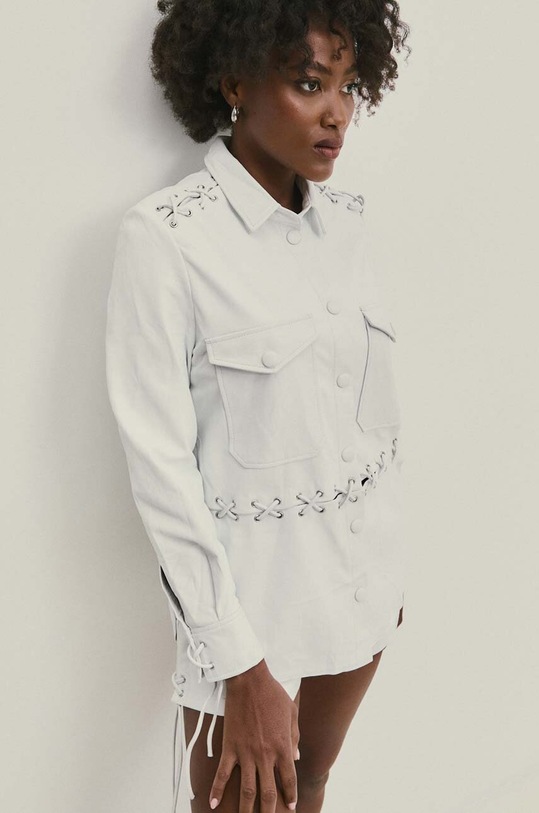 Answear.LAB koszula skórzana WA24.KDD001 biały