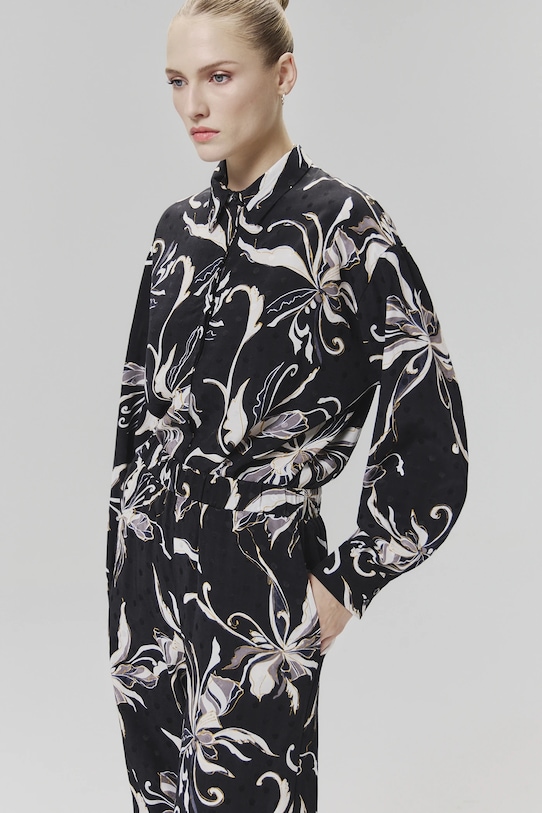 Answear Lab cămașă lung negru WA24.KDD004