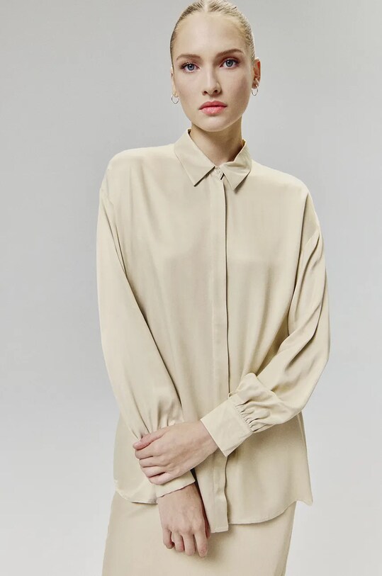 Рубашка Answear.LAB casual бежевый WA24.KDD009
