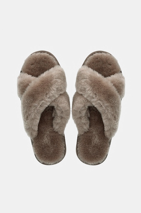 Шерстяные тапочки Answear.LAB бежевый AW23.1.cd