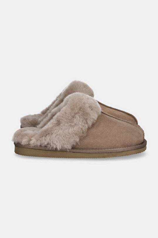 Answear Lab papuci din piele intoarsa AW24.5.cd maro WA24