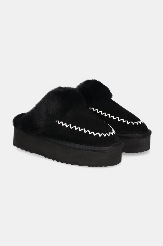 Замшеві тапочки Answear.LAB чорний AW24.11.cd