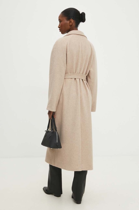 Odzież Answear.LAB płaszcz wełniany WA24.KPD006 beżowy