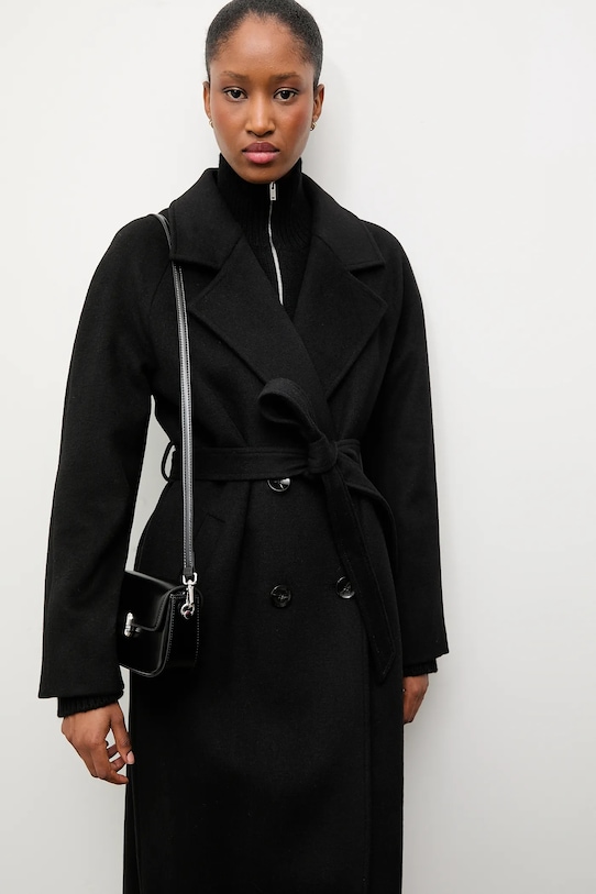 Answear.LAB cappotto in lana WA24.KPD006 nero