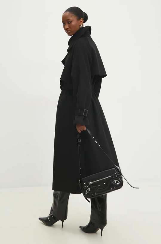 Oblečení Vlněný kabát Answear.LAB WA24.KPD011 černá
