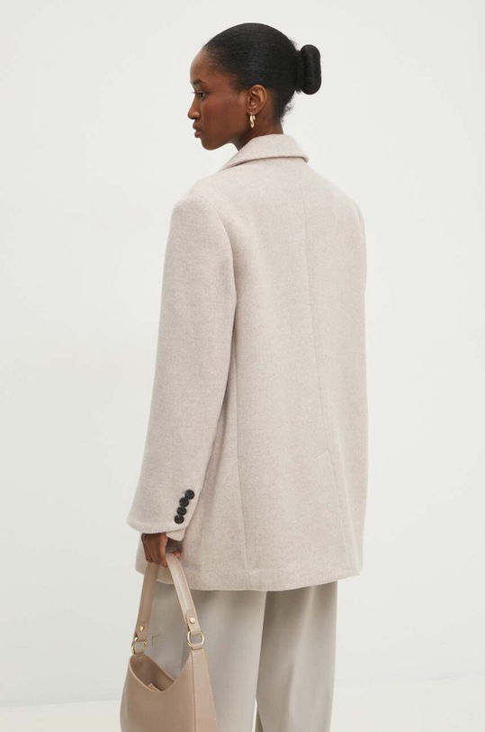 Odzież Answear.LAB płaszcz wełniany WA24.KPD019 beżowy