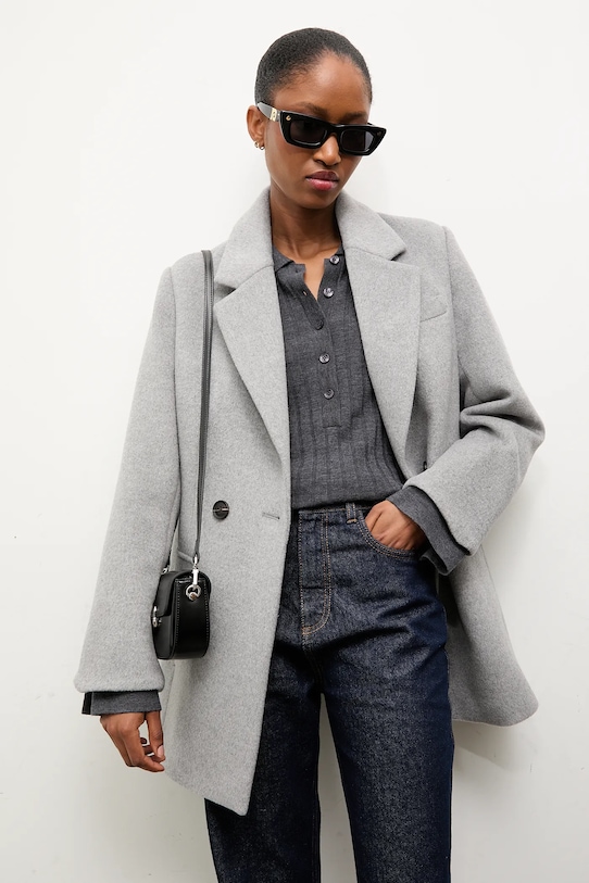 Answear Lab gyapjúkabát WA24.KPD019 szürke