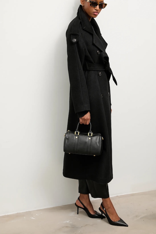 Answear Lab palton de lana negru WA24.KPD021