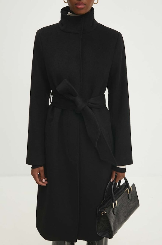 Answear Lab palton de lana WA23..KPD004 negru WA24