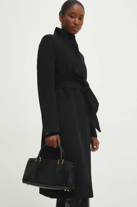 Answear Lab palton de lana negru WA23..KPD004