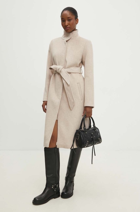 Vlnený kabát Answear.LAB WA23..KPD005 béžová WA24